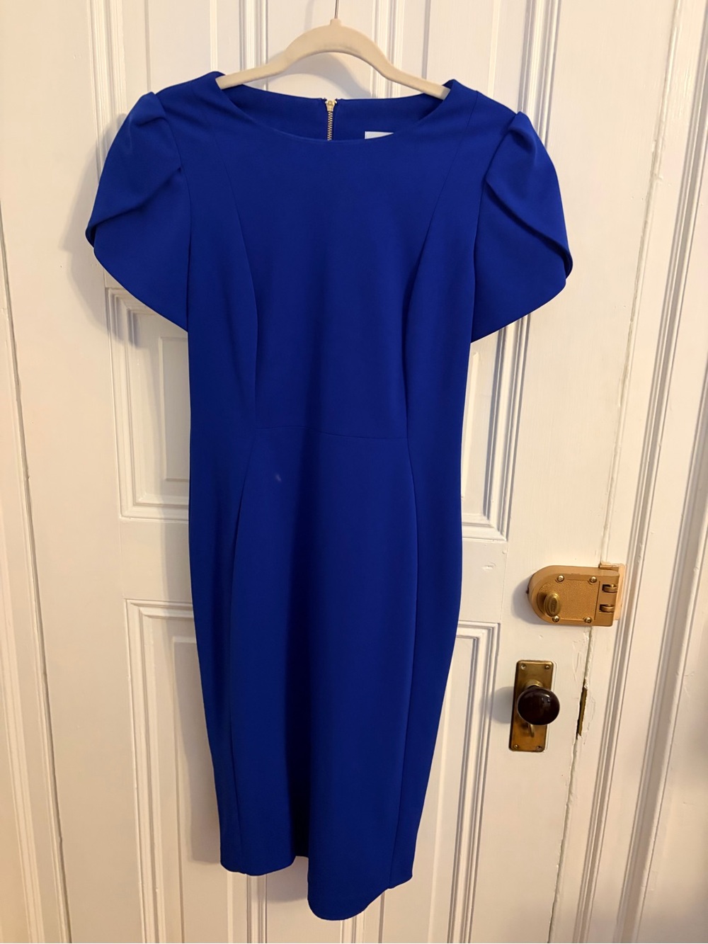 Calvin Klein Cobalt Blue Midi Sheath Dress